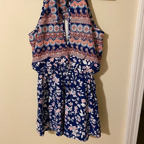 My Michelle Girls Size S floral Halter neck Romper - Picture 3 of 6